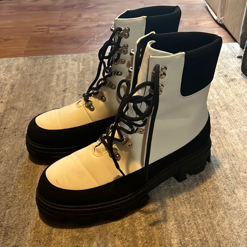 JustFab Pythios lace up boots